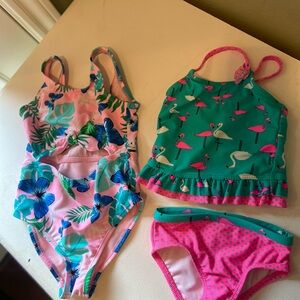 Floral and Flamingo Kids' Swimsuits